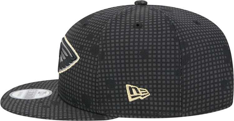Men's New Orleans Pelicans New Era Black Midnight Ink Pop Outline 9FIFTY Snapback Hat detail view