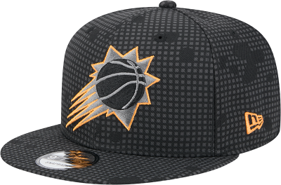 Men's New Era Black Phoenix Suns Midnight Ink Pop Outline 9FIFTY Snapback Hat front view