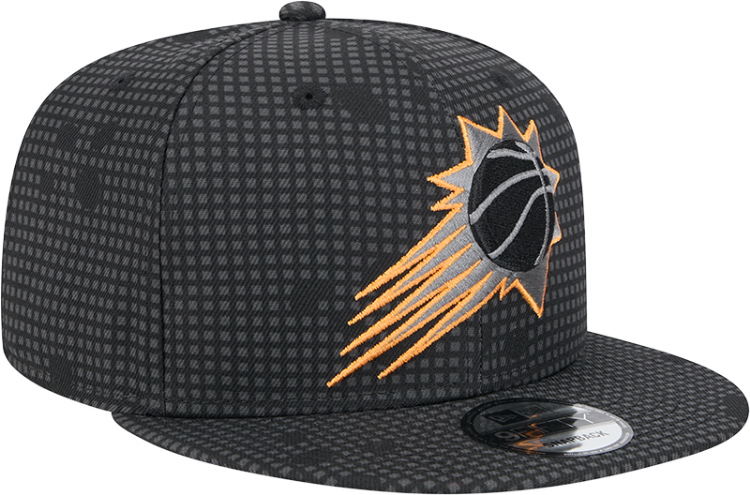 Men's New Era Black Phoenix Suns Midnight Ink Pop Outline 9FIFTY Snapback Hat side view