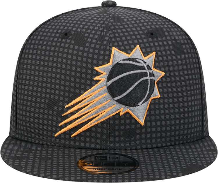 Men's New Era Black Phoenix Suns Midnight Ink Pop Outline 9FIFTY Snapback Hat back view