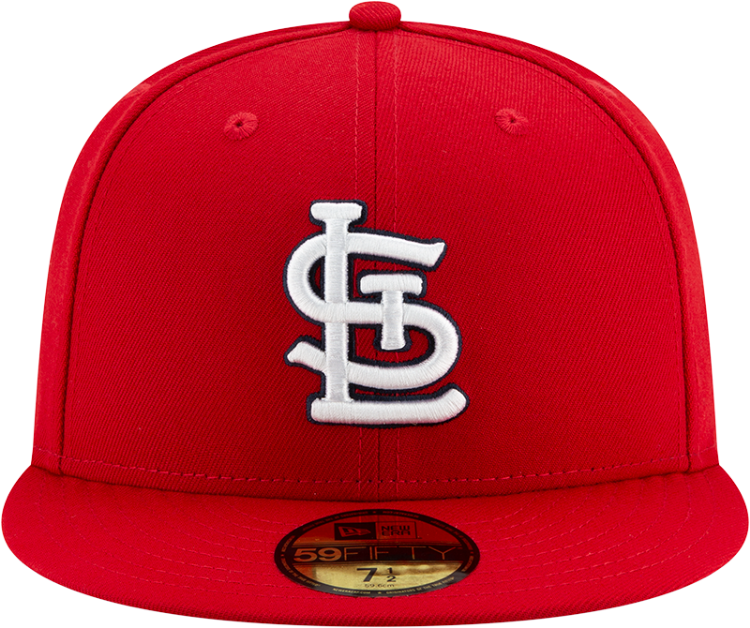 Men's St. Louis Cardinals New Era Red On-Field Authentic Collection 59FIFTY Fitted Hat back view