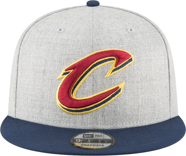 Cleveland Cavaliers NBA New Era 950 Snapback Hat Heather Navy side view