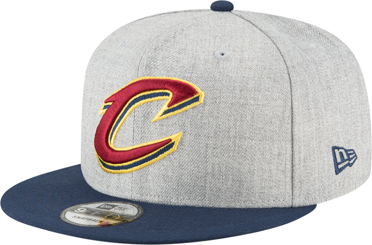 Cleveland Cavaliers NBA New Era 950 Snapback Hat Heather Navy back view