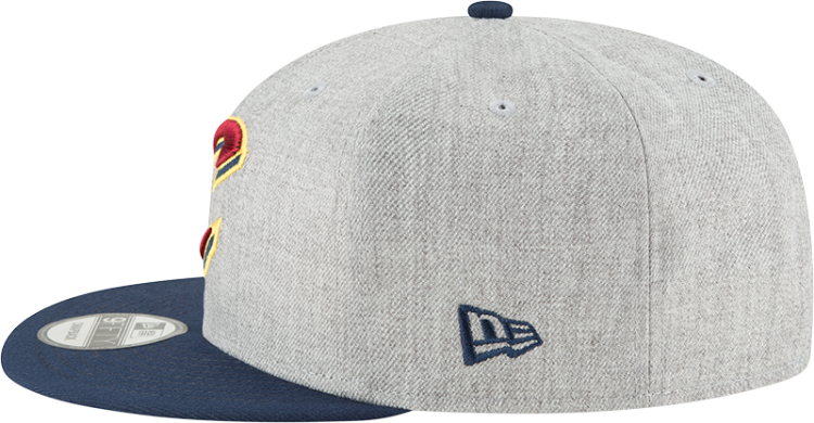 Cleveland Cavaliers NBA New Era 950 Snapback Hat Heather Navy detail view