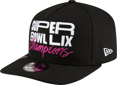 Men's New Era Black Philadelphia Eagles Super Bowl LIX Champions Parade A-Frame 9FIFTY Snapback Hat side view