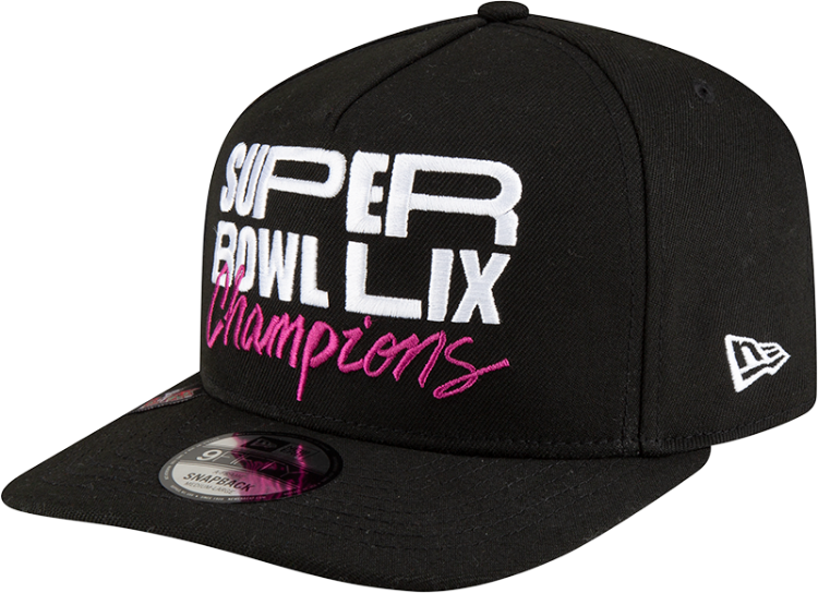 Men's New Era Black Philadelphia Eagles Super Bowl LIX Champions Parade A-Frame 9FIFTY Snapback Hat side view