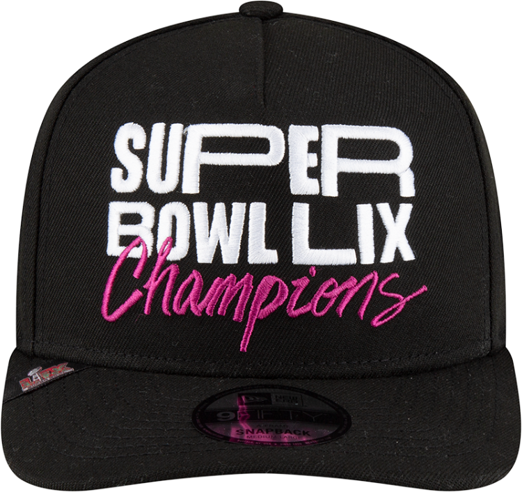 Men's New Era Black Philadelphia Eagles Super Bowl LIX Champions Parade A-Frame 9FIFTY Snapback Hat back view