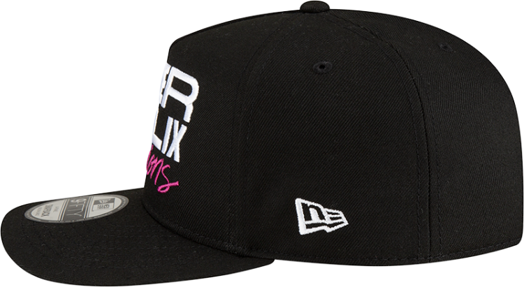 Men's New Era Black Philadelphia Eagles Super Bowl LIX Champions Parade A-Frame 9FIFTY Snapback Hat detail view