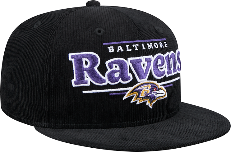 New Era Baltimore Ravens Throwback Display 9FIFTY Snapback Hat front view