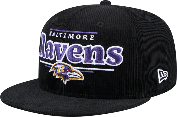 New Era Baltimore Ravens Throwback Display 9FIFTY Snapback Hat side view