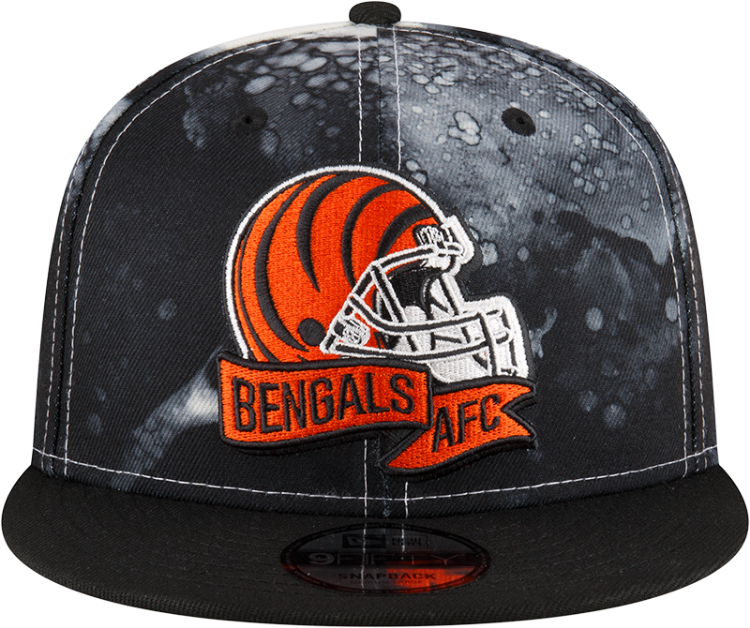 Men's New Era Cincinnati Bengals 2022 Sideline 9FIFTY Ink Dye Snapback Hat back view
