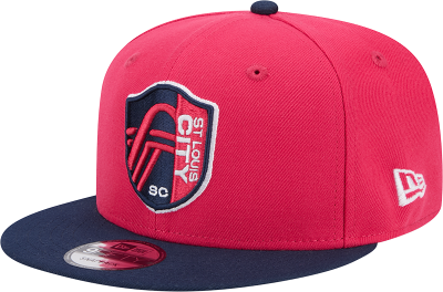 Men's St. Louis City SC New Era Red 2025 Kickoff 59FIFTY Fitted Hat front view