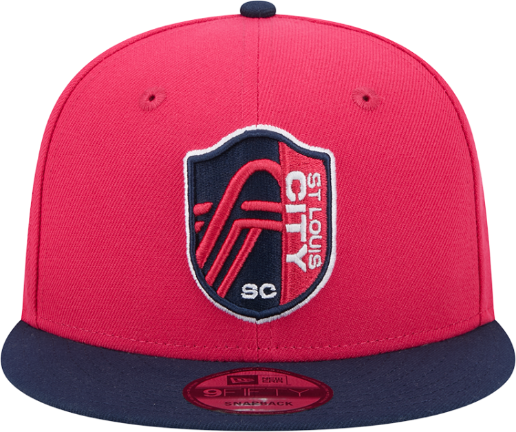 Men's St. Louis City SC New Era Red 2025 Kickoff 59FIFTY Fitted Hat back view