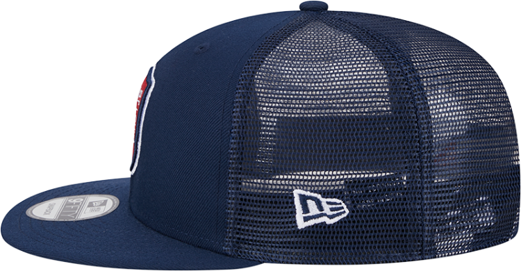 New Era St Louis City SC Red Evergreen Trucker 9FIFTY Mens Snapback Hat detail view