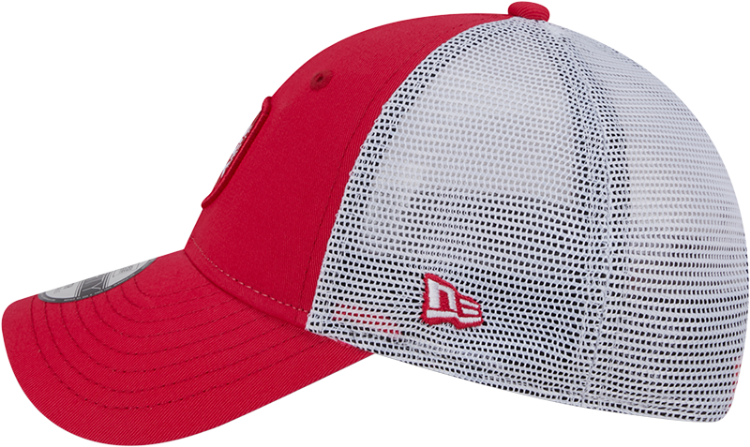 New Era St Louis City SC Navy Blue Evergreen Trucker JR 9FORTY Youth Adjustable Hat detail view