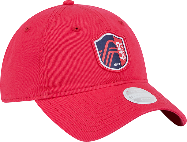New Era St Louis City SC Red Evergreen Glitter 9TWENTY Womens Adjustable Hat $27.99 side view