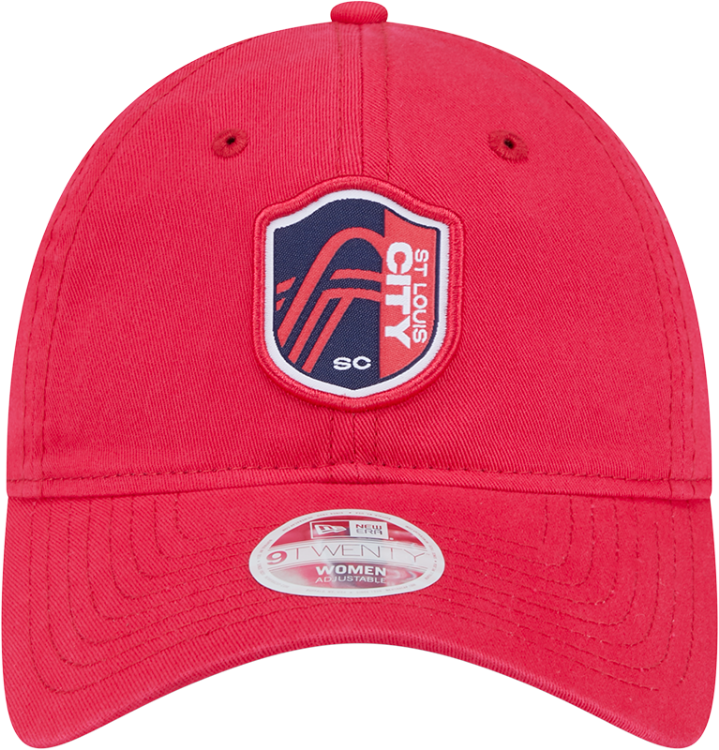 New Era St Louis City SC Red Evergreen Glitter 9TWENTY Womens Adjustable Hat $27.99 back view
