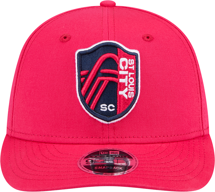 New Era St Louis City SC Team Color Evergreen LP 9FIFTY Adjustable Hat - Red back view