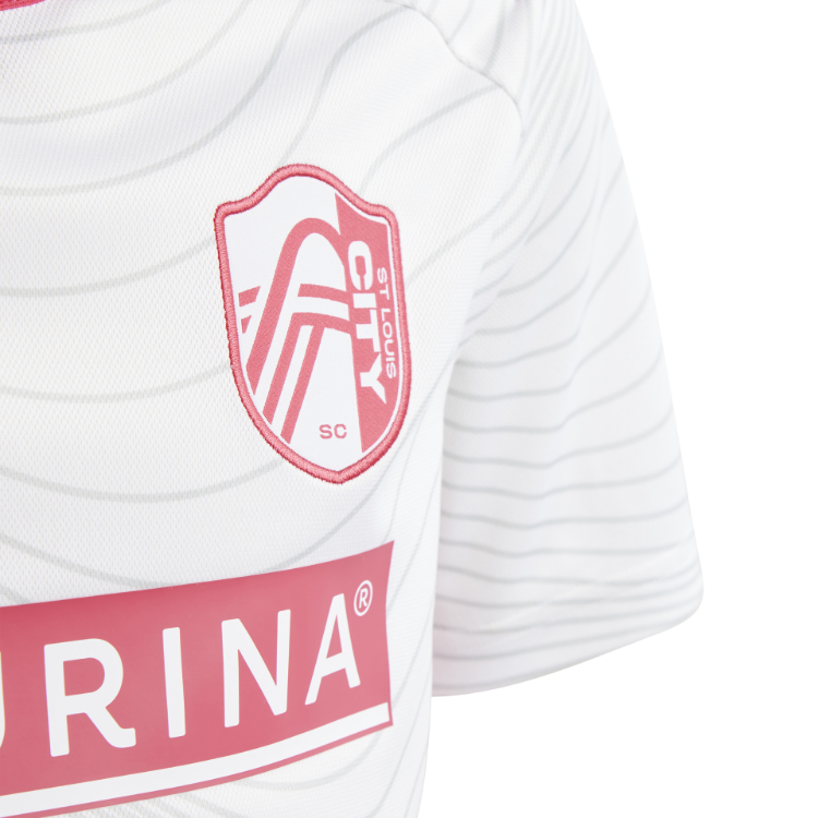 St. Louis CITY SC Kids adidas 2024 Secondary Jersey – White/Pink image 5