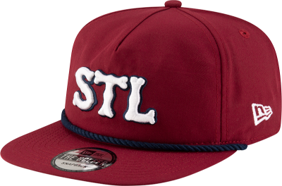 New Era St. Louis Cardinals Golfer Snapback Hat – Maroon front view