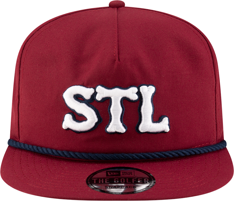 New Era St. Louis Cardinals Golfer Snapback Hat – Maroon side view
