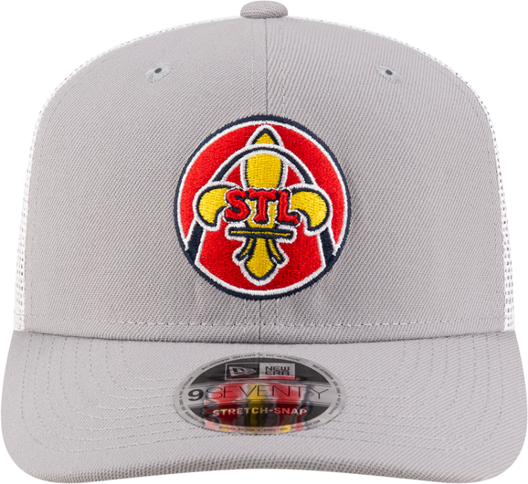 New Era St. Louis Cardinals 9SEVENTY Stretch-Snap Hat – Grey/White back view