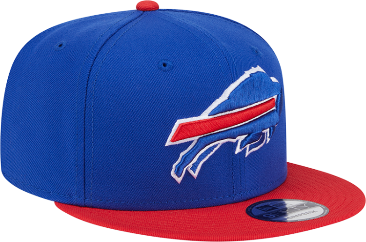 Buffalo Bills 2025 New Era 9FIFTY Snapback Hat – Official Sideline Cap in Royal Blue & Red side view