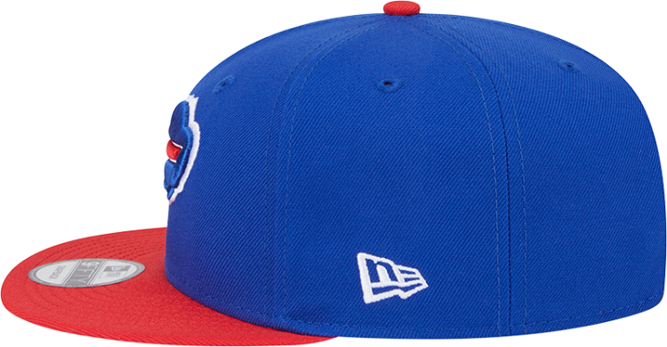 Buffalo Bills 2025 New Era 9FIFTY Snapback Hat – Official Sideline Cap in Royal Blue & Red detail view