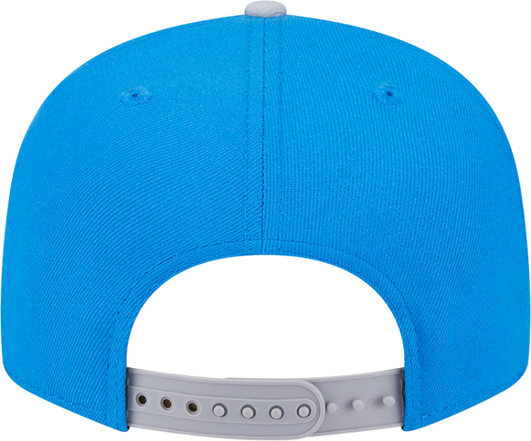 Picture of Detroit Lions 2025 New Era 9FIFTY Snapback Hat – Official Sideline Cap in Honolulu Blue & Gray
