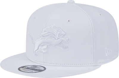 Detroit Lions 2025 New Era 9FIFTY All-White Snapback Hat – Limited Edition NFL Sideline Style front view