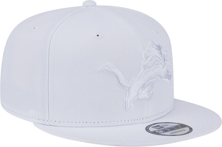 Detroit Lions 2025 New Era 9FIFTY All-White Snapback Hat – Limited Edition NFL Sideline Style side view