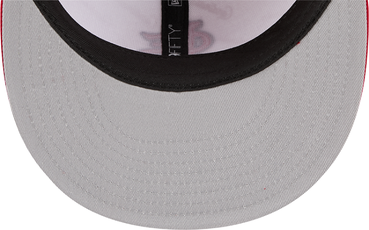 Picture of St. Louis Cardinals New Era 59FIFTY Fitted Hat – White & Red Logo Repeat Pattern Cap