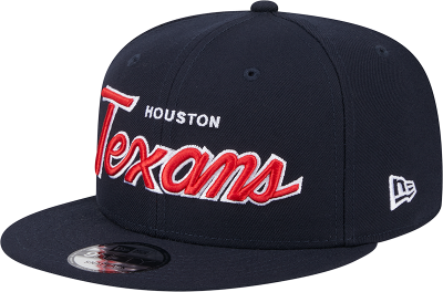 Houston Texans Script 9FIFTY Snapback by New Era front view