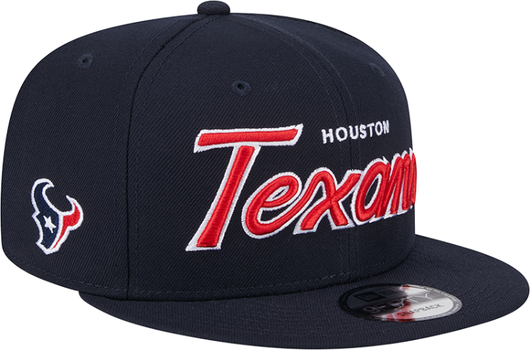 Houston Texans Script 9FIFTY Snapback by New Era side view