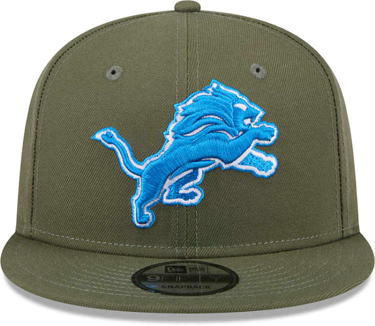 Detroit Lions Olive 9FIFTY Snapback by New Era back view