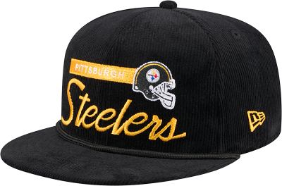 Pittsburgh Steelers Corduroy Rope Snapback by New Era front view