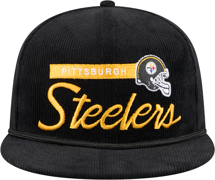 Pittsburgh Steelers Corduroy Rope Snapback by New Era back view