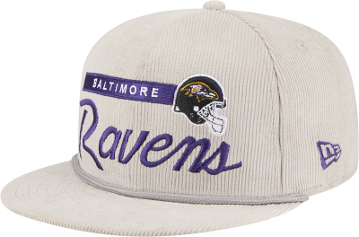 Baltimore Ravens Corduroy Rope Snapback by New Era front view