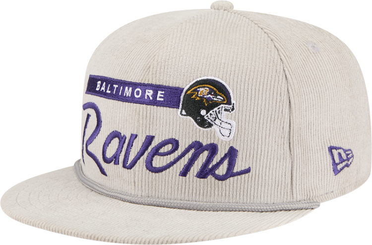 Baltimore Ravens Corduroy Rope Snapback by New Era front view