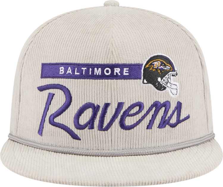 Baltimore Ravens Corduroy Rope Snapback by New Era back view