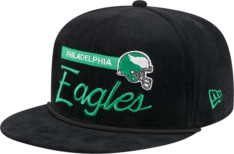 Philadelphia Eagles Corduroy Rope Snapback  by New Era side view