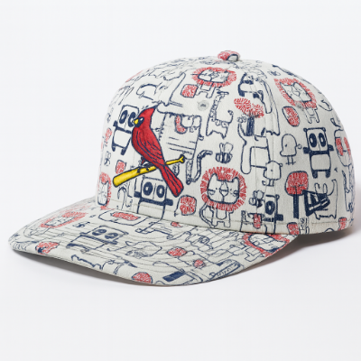 St. Louis Cardinals Alternate New Era Toddler Zoo Pattern 9FORTY Flex Hat - White front view