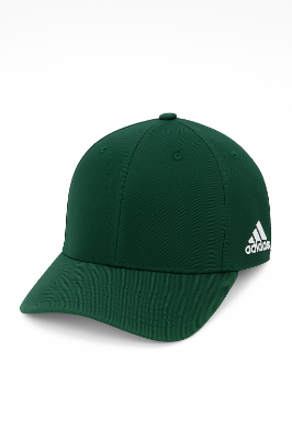 Adidas Blank Flexfit Hat – Green | Classic Athletic Cap front view