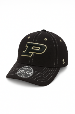 Zephyr Purdue University Back Yard Flex Stretch Hat front view