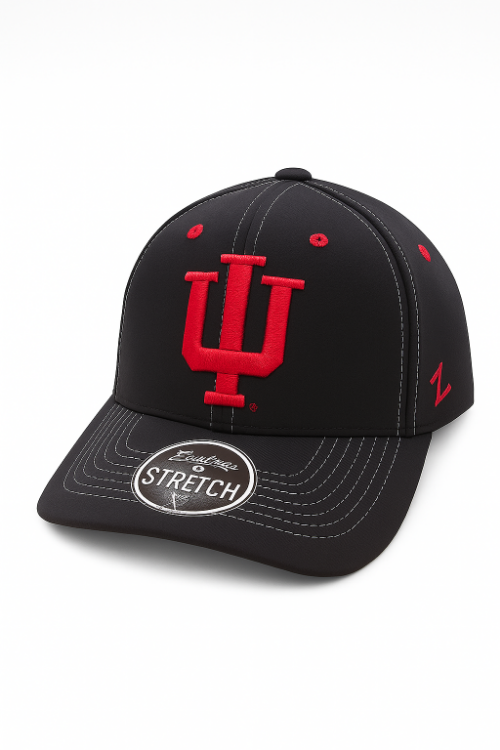 Zephyr Indiana University Back Yard Flexfit Stretch Hat front view