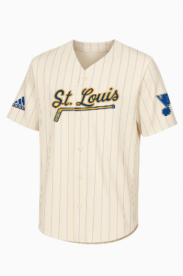 Adidas St. Louis Blues Baseball Jersey front view