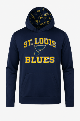 St. Louis Blues Fairway Hooded Top front view