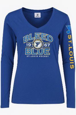 St. Louis Blues Hometown Long Sleeve Women's Tee front view