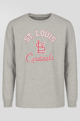 St. Louis Cardinals Vintage Script Long Sleeve Tee front view