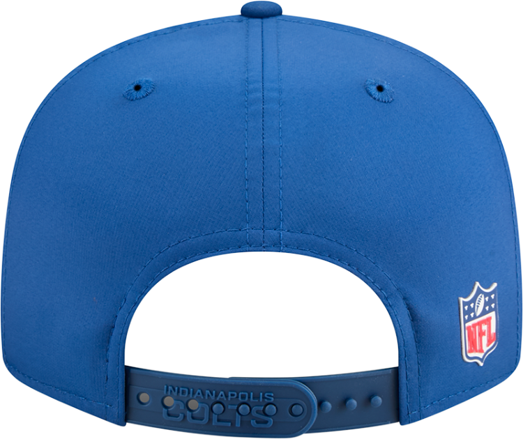Indianapolis Colts Ballistic 9FIFTY Snapback Hat by New Era – Royal Blue Adjustable Cap detail view